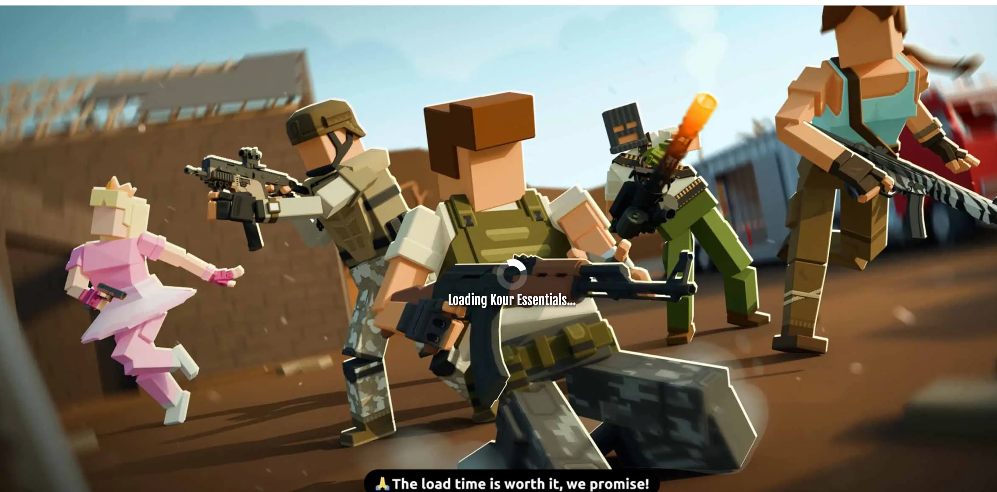 Kour.io blocky shooter game interface